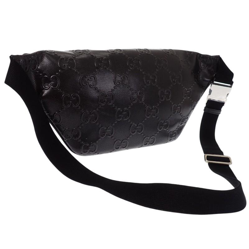 Gucci 645093_1W3CN_1000 Body Bag Black Leather Mens