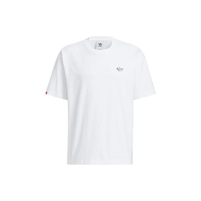 adidas T-shirt Sport Manches Courtes Imprimé Motif Trefoil Originals Unisexe Blanc HR6457