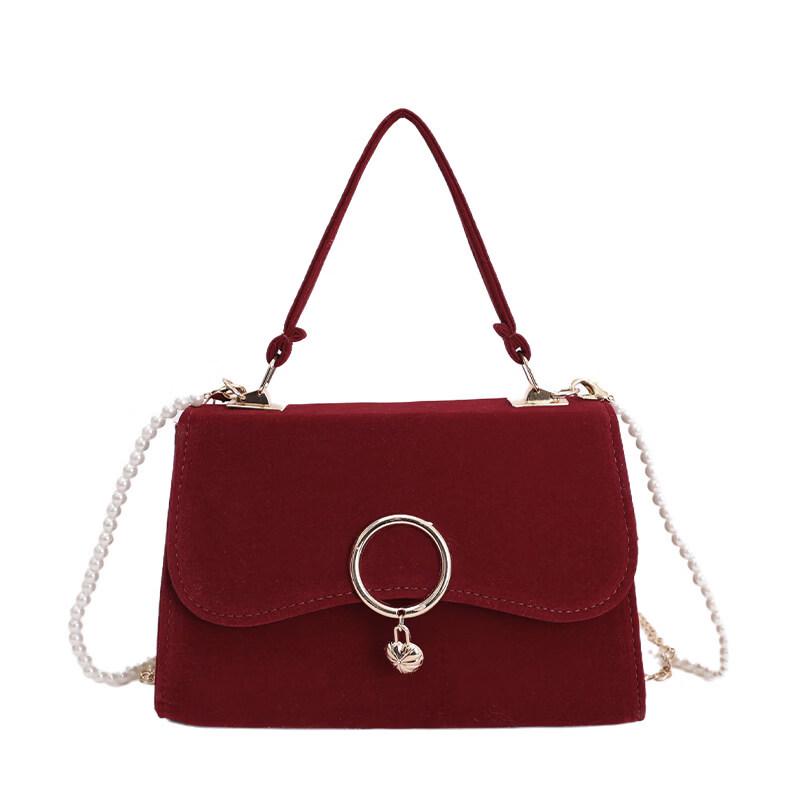 OGAR Elegant Red Wedding Bridal Bag