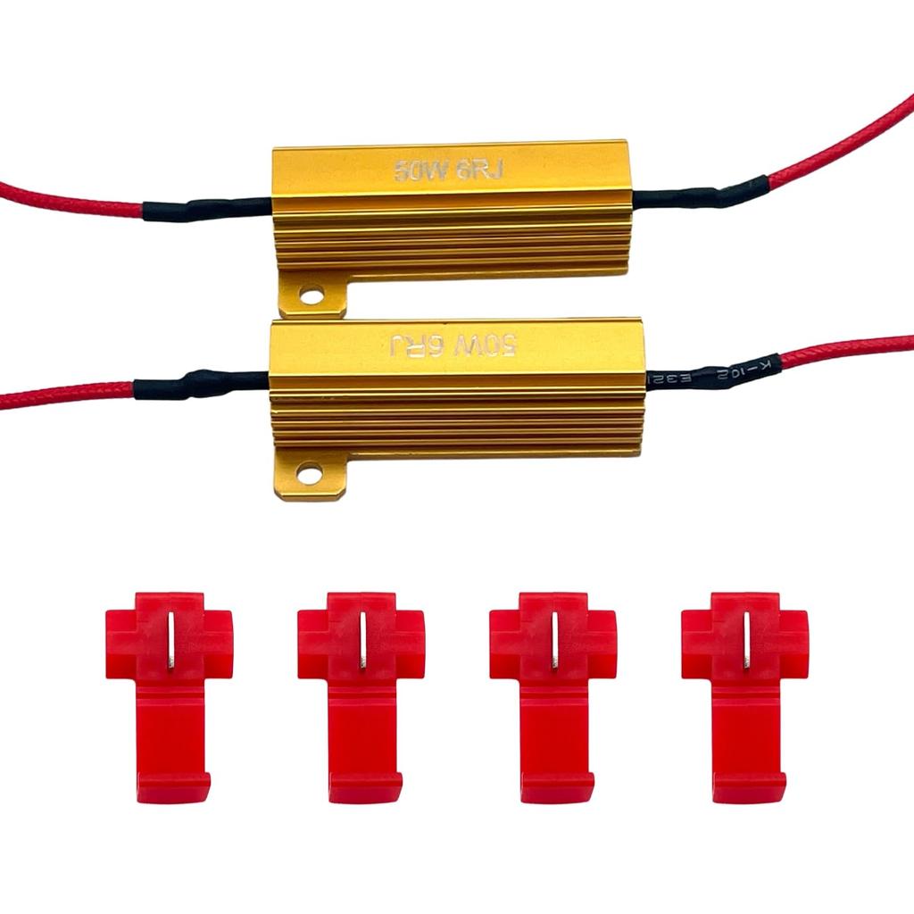 nanomaru Metal Clad Resistor 17V 50W Resistor High Flash Prevention Turn Signal LED High Speed Flashing Prevention Electro Tap 4 Pieces Main Unit Set