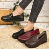 Damen Weiche Kunstleder Freizeitschuhe, Rutschfeste Leichte Slip-on Flats, Bequeme Loafer zum Gehen für Ältere Damen