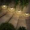 Solar Fence Lights 6 Pack Solar Deck Lights Waterproof LED Solar Powered Step Lights Wall Lights Outdoor Decorations Warm Yellow Light Decorative