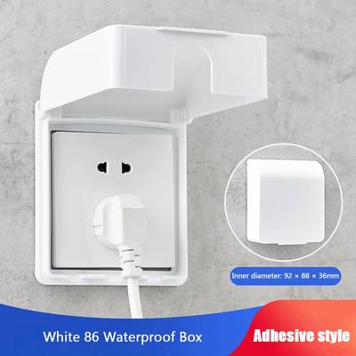 Wall-mounted Switch Protective Cover Plastic 86 Type Waterproof Box Self-Adhesive Electric Plug Cover Wall