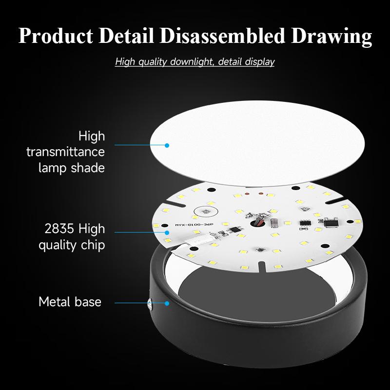 Led Downlight Bodové svítidlo Stropní svítidlo 220V 5W 10W15W Přisazené LED svítidlo Stropní svítidlo pro osvětlení obývacího pokoje Kuchyně