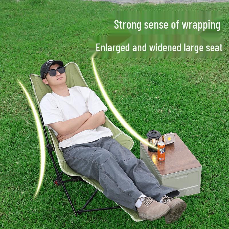 Adjustable Portable Moon Chair: Outdoor Folding Recliner for Camping, Beach, Fishing & Picnic