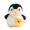 Plush Penguin Stuffed Animal Toy With Bag Decor And Flower Embroidery Design For Kids And Couples Gift