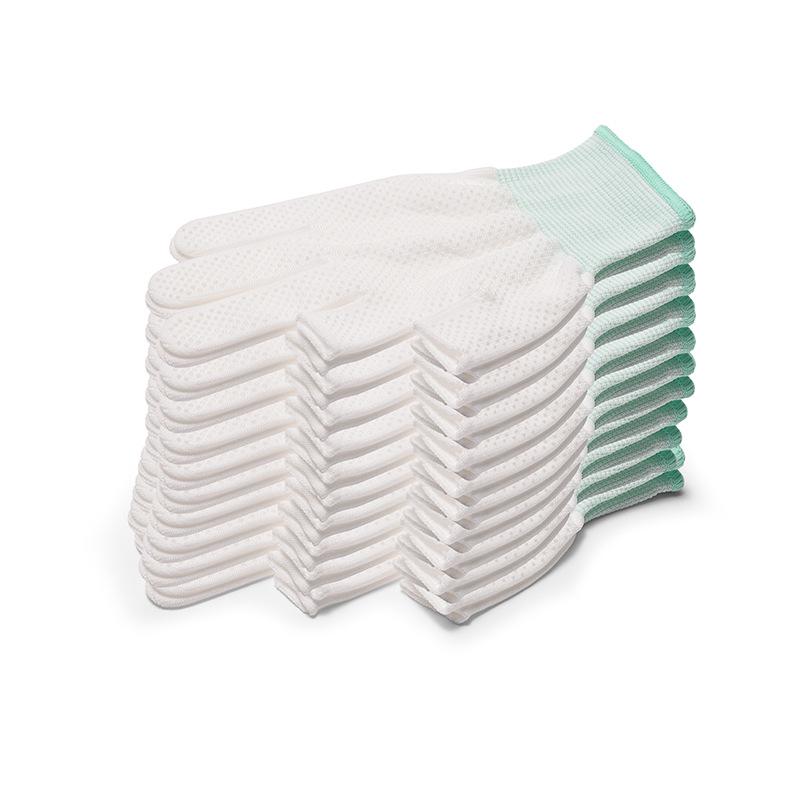 Thin Full-Finger Anti-Slip Work Gloves with Sun Protection & Nylon Dots for Construction & Labor Handling.