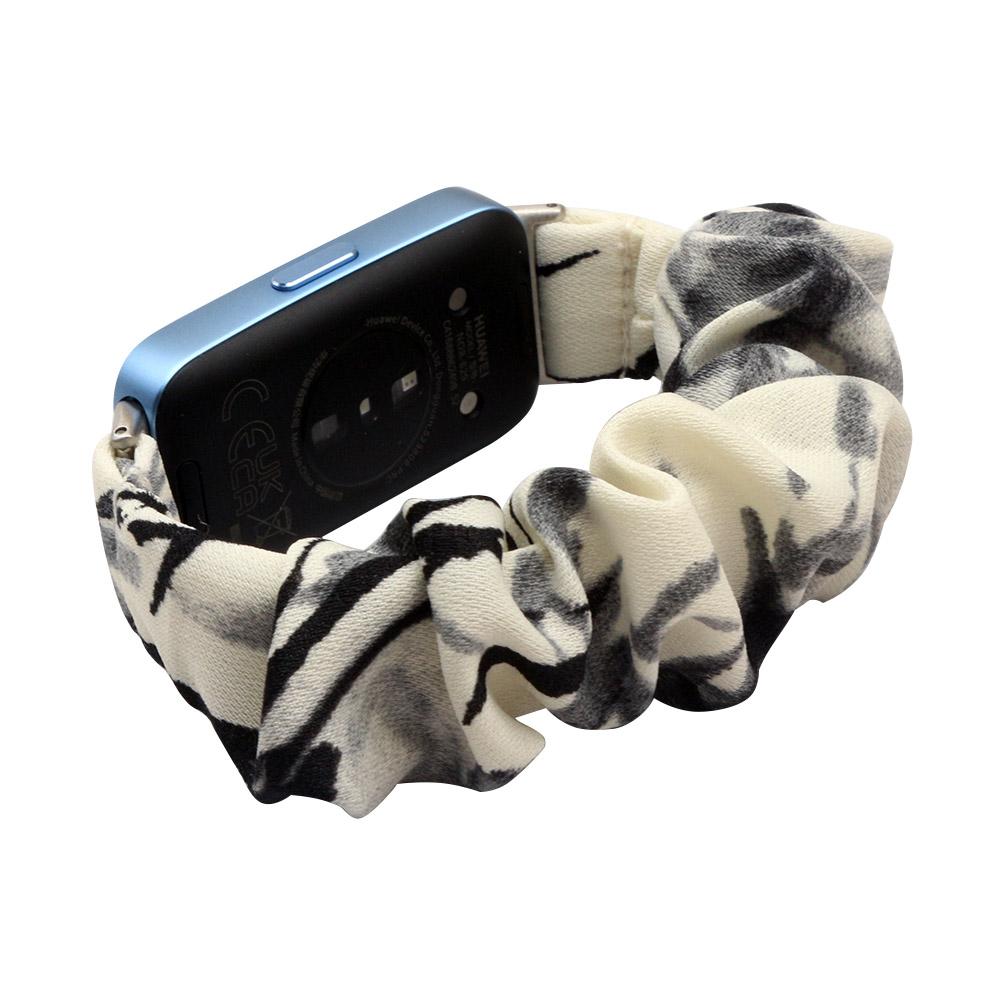 

Colorful Scrunchie Strap for Huawei Band 10/ 9/8 Wristband Cute Printed Elastic Loop Watchband Women for Huawei Band 10 Bracelet Pattern 1