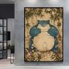 Print on Canvas  Gengar Classic Anime Posters Cartoon Character Picture HD Printing Retro Style Home Living Room Decor