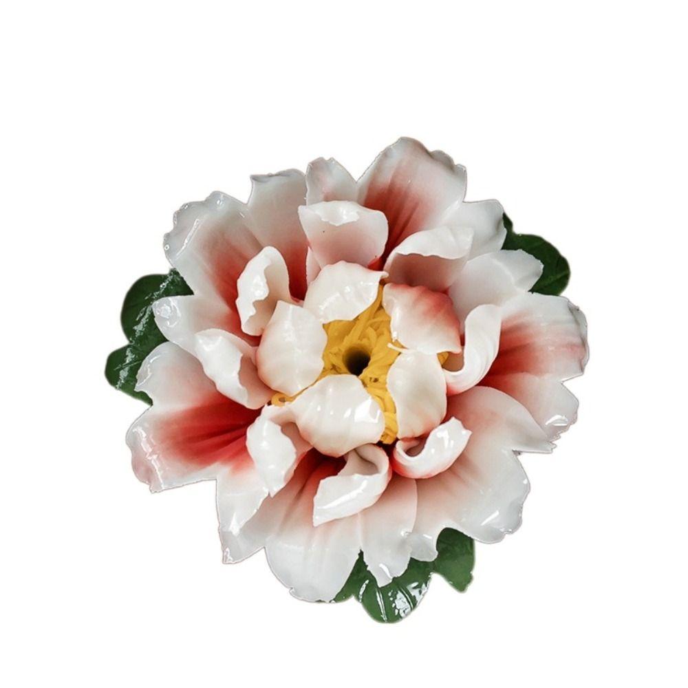 

Ceramic Peony Incense Inserts Handmade Ceramic Flower Incense Tray Peony Incense Holder Office білий/рожевий