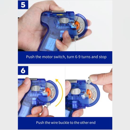 Automatisches elektrisches Schnurknotenwerkzeug, tragbares, leichtes, über USB wiederaufladbares Gerät zum Binden von Angelhaken, Outdoor-Angelzubehör, Geschenk für Enthusiasten