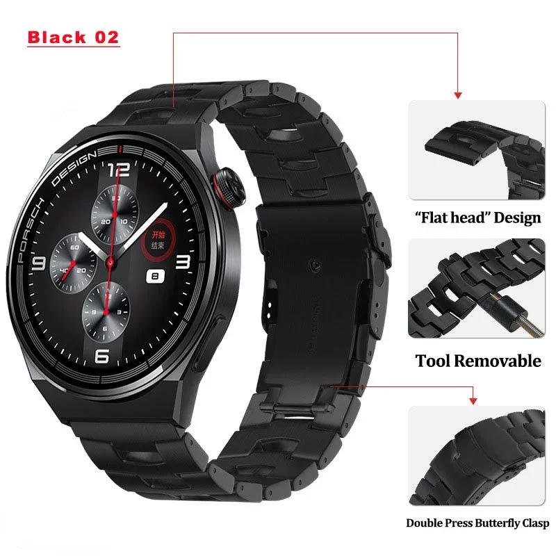 22mm Quick Fit Titanium Metal Band for Huawei GT2 GT3 3 Pro Luxury Business Bracelet for Samsung Galaxy Watch 46mm Gear S3 Strap