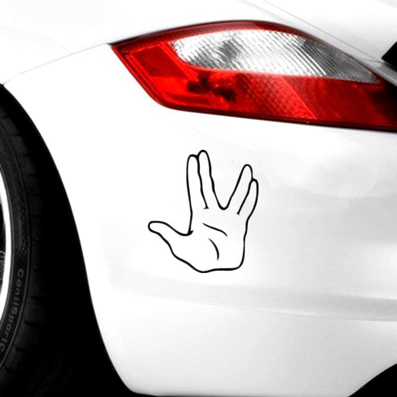 Funny Star Trek Hand Spock Car Truck Decal Sticker Window T181j