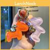 Trendy Leather Car Keychain Mini Backpack Charm Exquisite Horse Lock Key Accessory