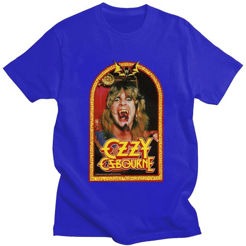 Custom Heavy Metal Rock Ozzy Osbourne T Shirts Men Pure Cotton Tee Tops Tshirt Tshirt Clothing