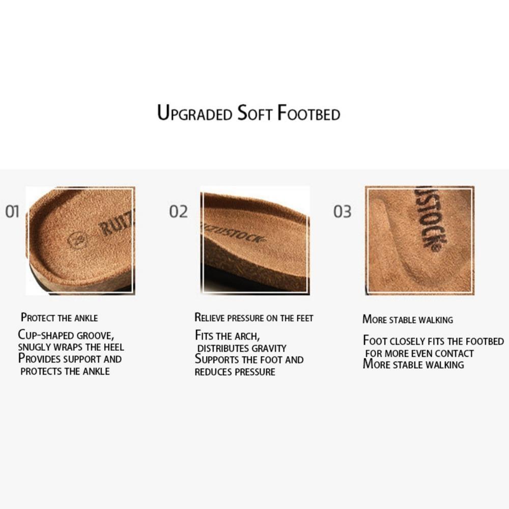 Tongs en liège pour couple d'été - Sandales de plage tendance pour homme, Claquettes décontractées à bout unique pour un usage quotidien et les vacances KWN