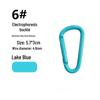 D-Shaped Aluminum Alloy Carabiner with All-Black Electrophoretic Finish (Sizes 4-8)