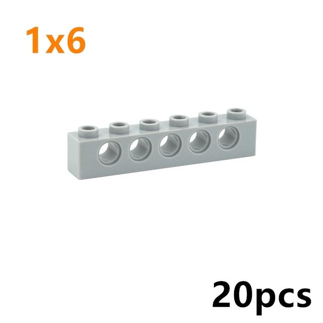 Technical Building Block MOC Combination Studded Long Beam with Hole Thick Bricks Compatible 3703 32018 3895 2730 3894 3701 3700