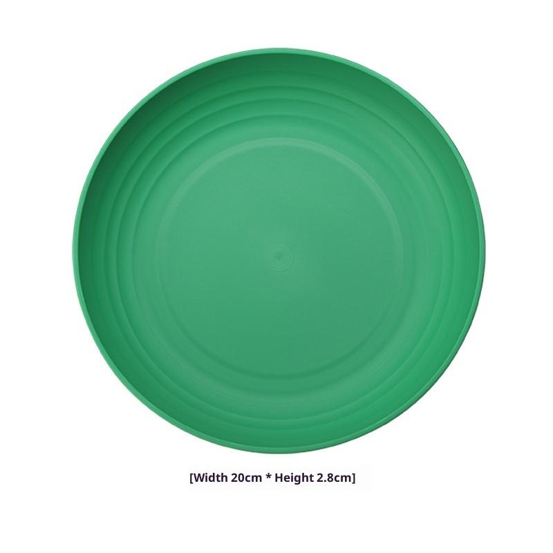 Durable Picnic Tableware Plates Set of 4 Reusable Plastic for Camping Outdoor Beach Barbecue Party