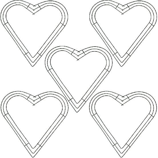 5 Pack Heart Shaped Wire Wreath Frame Christmas Floral Heart Wreath Flower Heart Shaped Wreath Frame Xmas Metal Wreath Frame for Christmas Home Door 12 Inch
