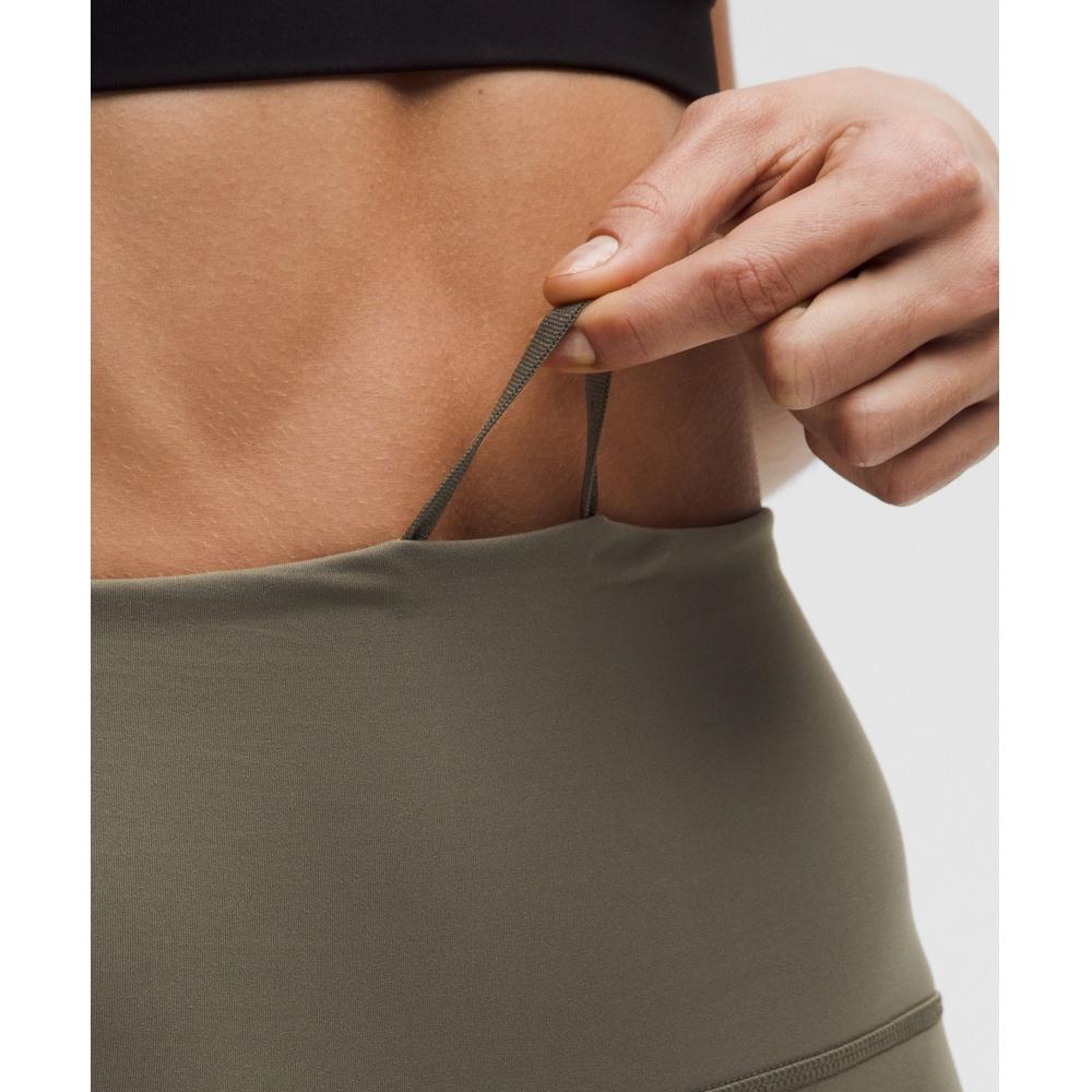 Lululemon Wunder Train High Rise Crop With Pockets 23  Army Green