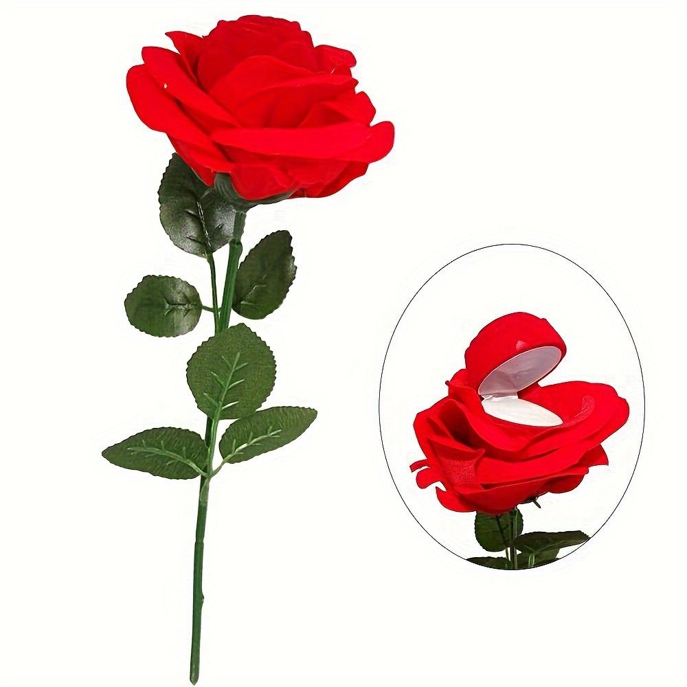 Rose Ring Box Flower Heart Engagement Ring Box For Proposal Ring Ceremony Wedding Or Special Occasions 1 PC