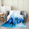 Blue Rose Flannel Digital Printing Flower Blanket Blanket Sofa Blanket Air Conditioning Blanket Universal In All Seasons