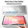 For Samsung Galaxy Tab S10 Lite/S10 FE/S9 FE/S9 10.9'' 11'', Flip Smart Cover with Clear Back Shell, Auto Wake/Sleep Tablet Case