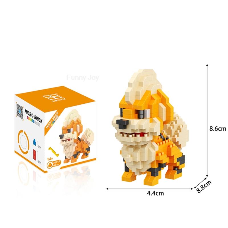 61 Style Funny Building Blocks Assembly Anime Picachu Charizard Doll Blastoise Bulbasaur Gengar Bricks Toy for Kid