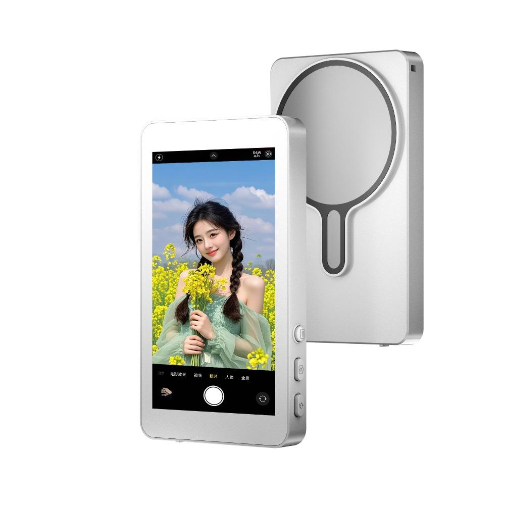 

Портативне Бездротове Магнітне Кріплення Перезаряджуване Відеоблог Телефон Задня Камера Селфі Прямий Ефір білий