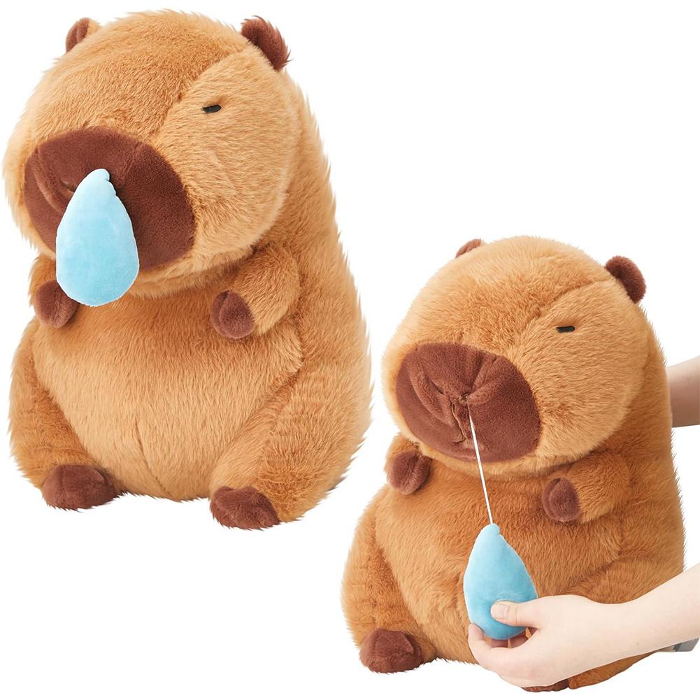 Flauschige Capybara Plüschpuppe Kawaii Capybara mit Schildkröte Stofftier Kuscheltiere Kinder Spielzeug Geburtstagsgeschenk Heimdekoration