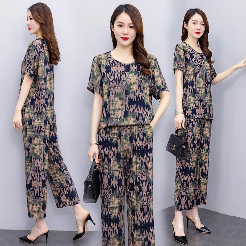 Summer Two Piece Sets for Women Tops and Wide Leg Pants Sets Casual Women Blouses