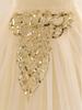 Children's Formal Princess Evening Gown - Sequined Embroidered Long Sleeve Lace Dress