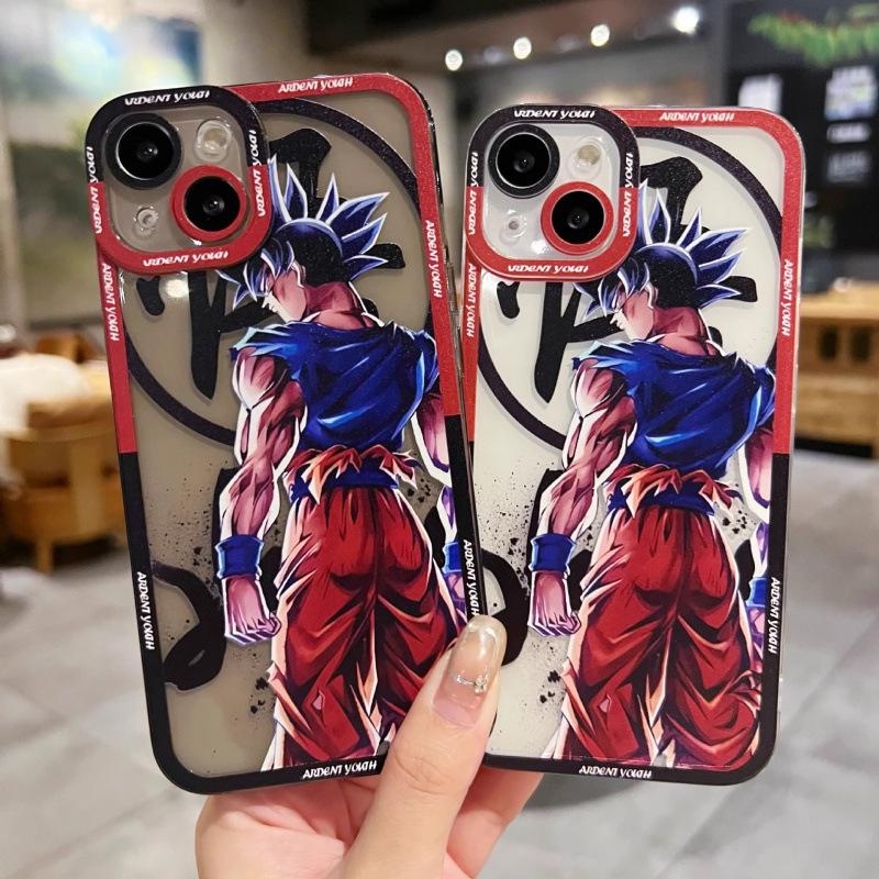 Sun Wukong Dragon Ball Anime Transparent Phone Case for iPhone 13/14/15 Pro Max