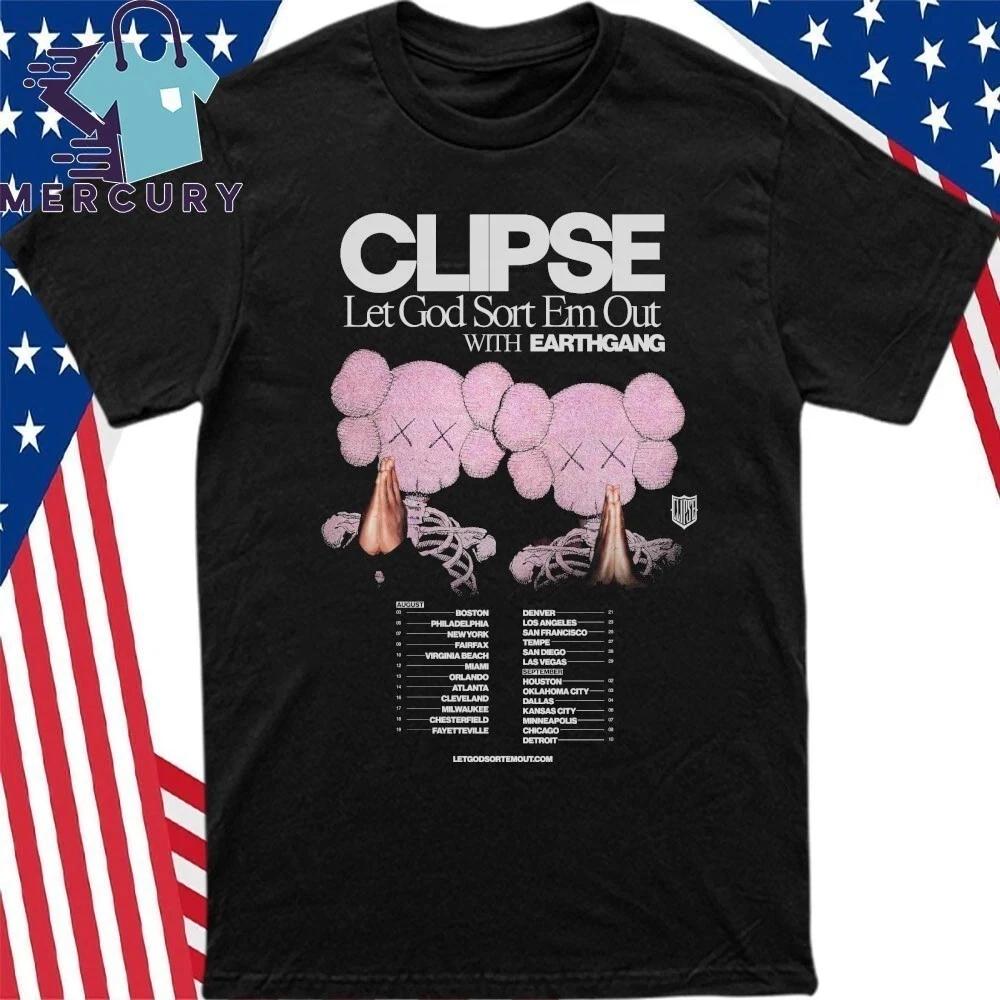 Clipse Announce Let God Sort Em Out Tour T-Shirt Size S-3XL S