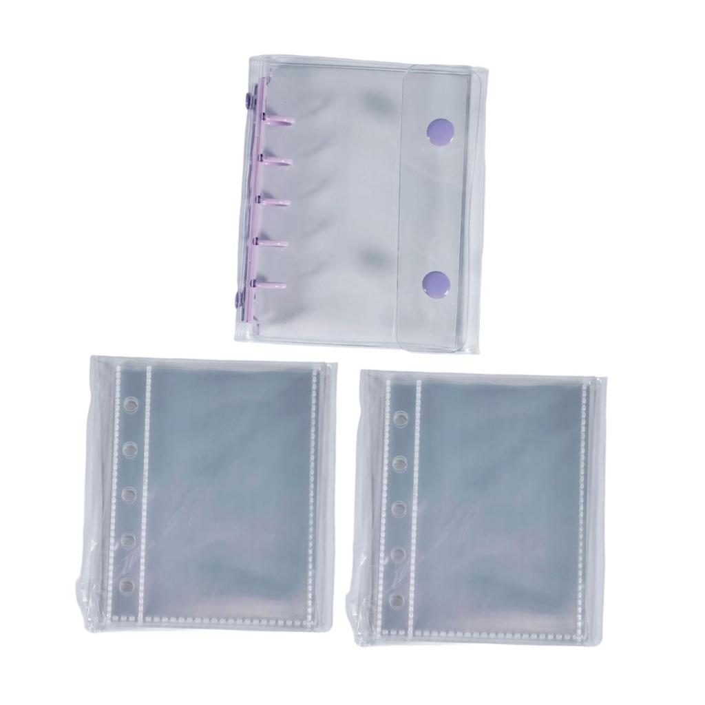 Binder Notebook Covers 5 Holes Gift Clear for Valentines Birthday