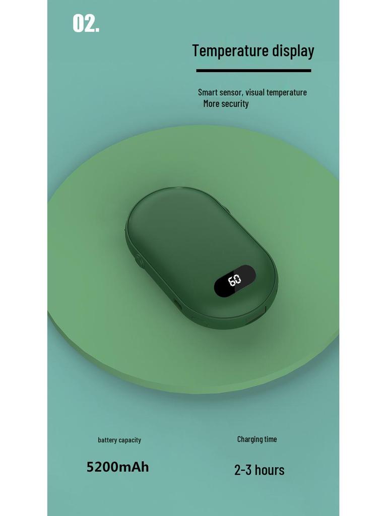 Pebble USB Hand Warmer & Power Bank - Cute and Compact Two-in-One Device