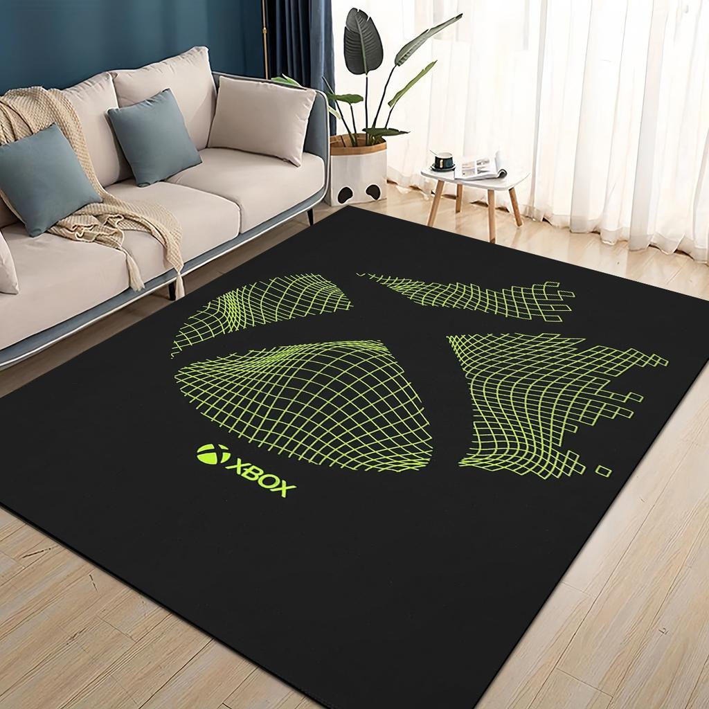 27 Styl Nový Xbox Herní Hráč Logo Hráč Koberec Koberec pro Obývací Pokoj Ložnice Bytová Dekorace, dětská Hra Protiskluzový pro Pohovku Rohožka