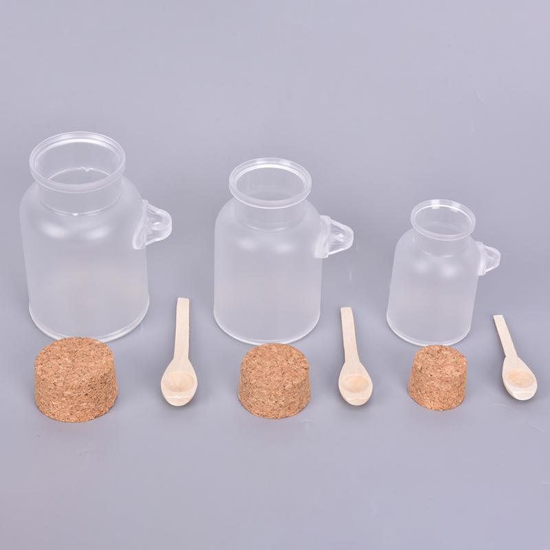 1Pcs Plastic Empty Bath Salt Bottle Cream Cosmetic Jar Cork Jar Container Cork
