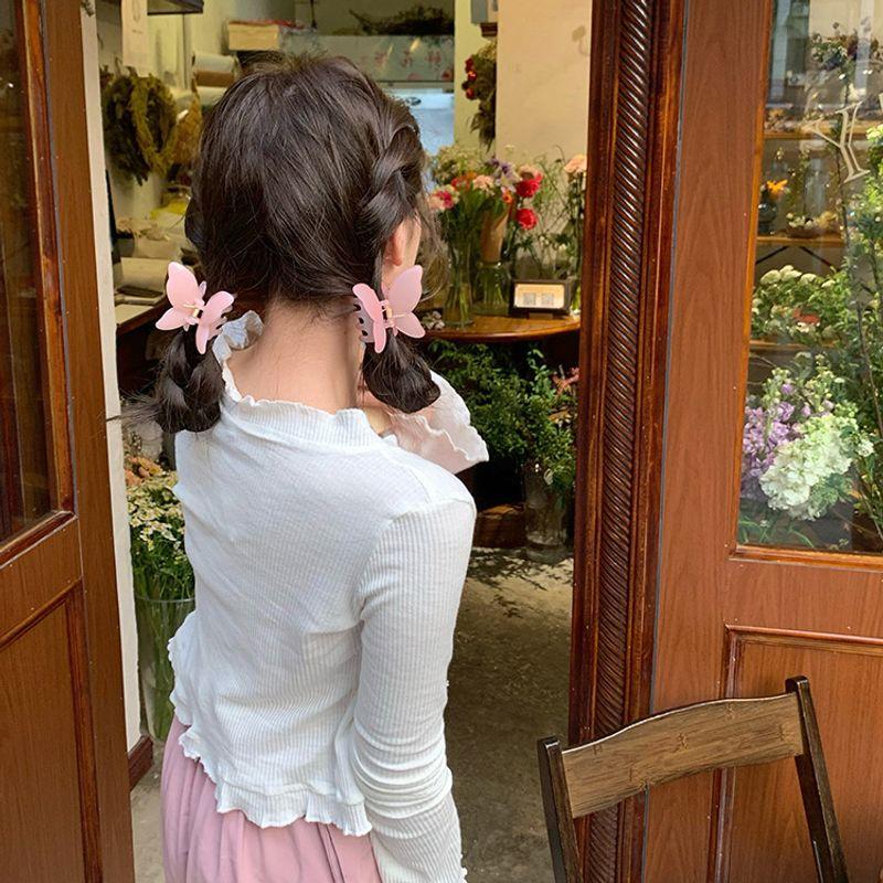 1pc Korean Super Fairy Transparent Jelly Butterfly Grip Clip New Japanese Sweet Hair Clip Shark Clip Hair Accessories