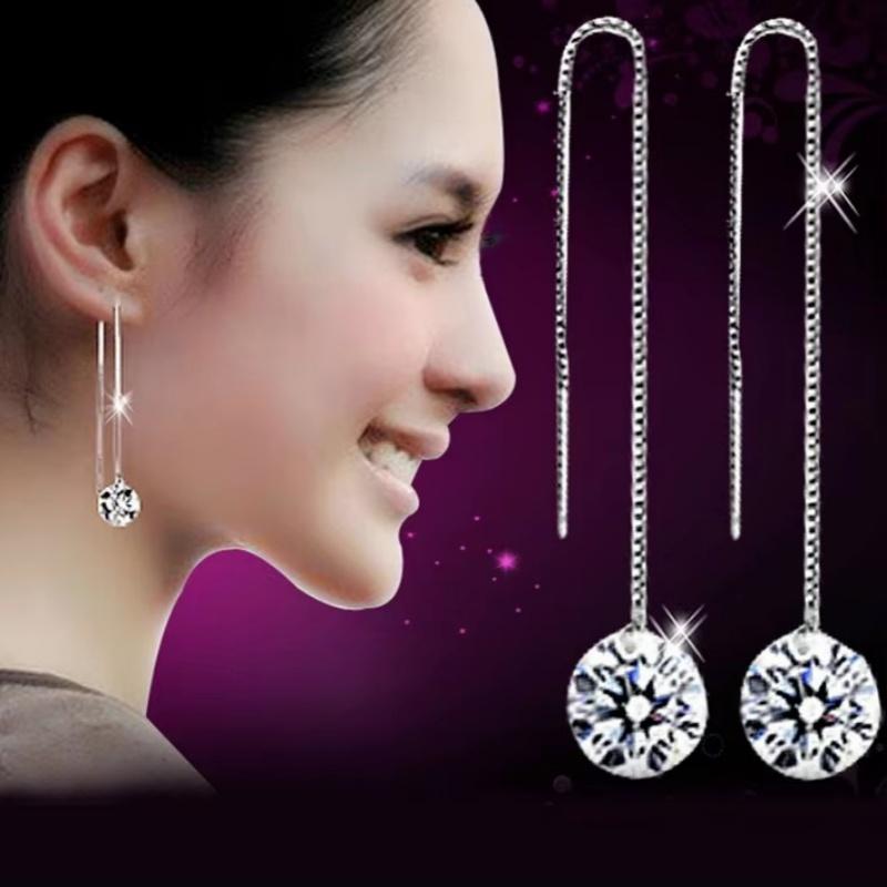 Long Section Of The Flow Thieves 2025 New Fashion Long Section Tassel Crystal Earrings Wholesale Zircon
