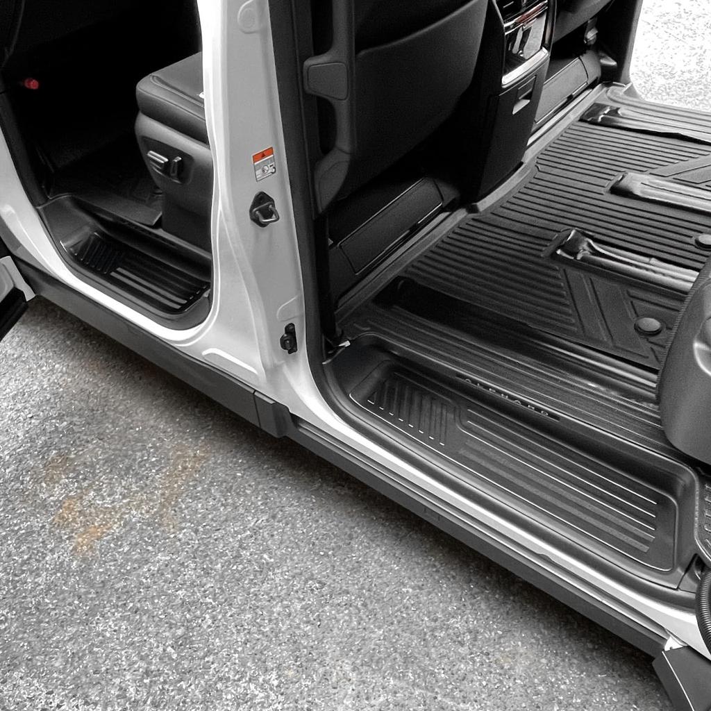 CGP Side Scuff Plates (4-Piece Set) for 40 Series Alphard and Vellfire, Black, Stainless Steel (HN09-T13822BK)