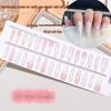 Winter Romance Pink Snowflake 3D Cat Eye Nail Stickers