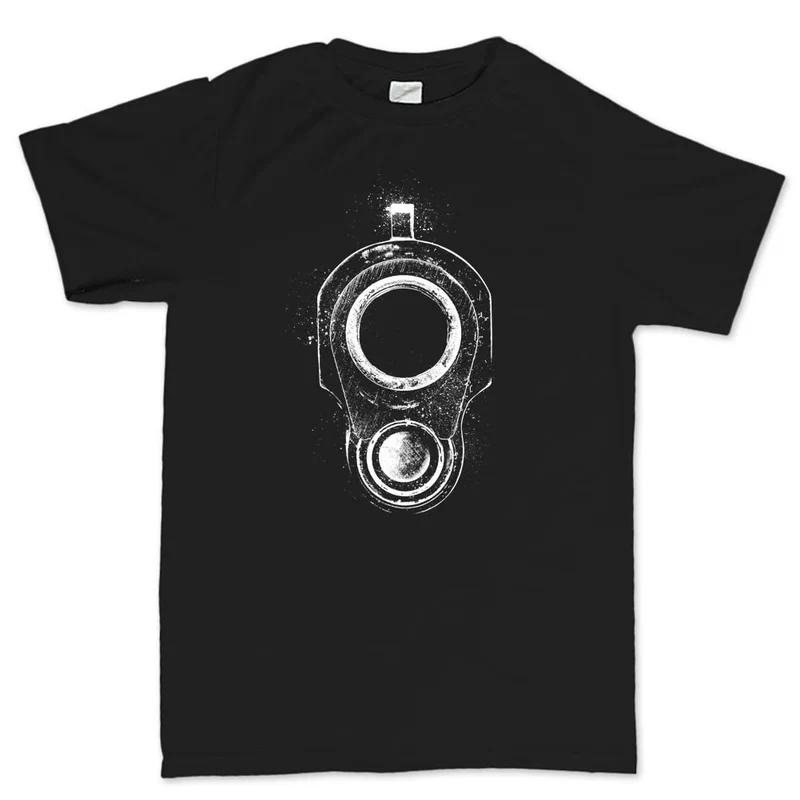 Gun Cotton TShirt Streetwear Gym Style Black Unisex Fitness Muscle Graphic Tee