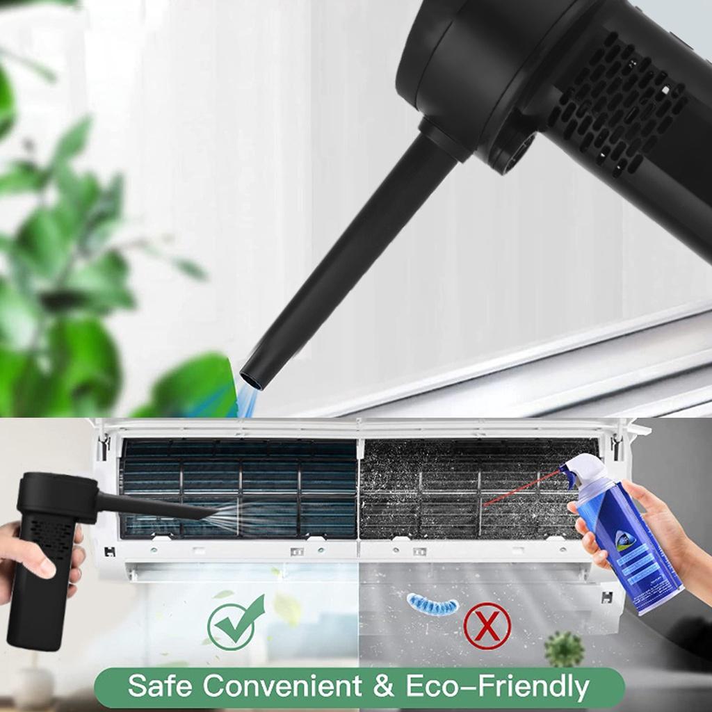 Portable Car Vacuum Cleaner Compressed Air Duster 40000RPM Electric Air Blower for Keyboard Computer Seat Device Cleaners 2-In-1