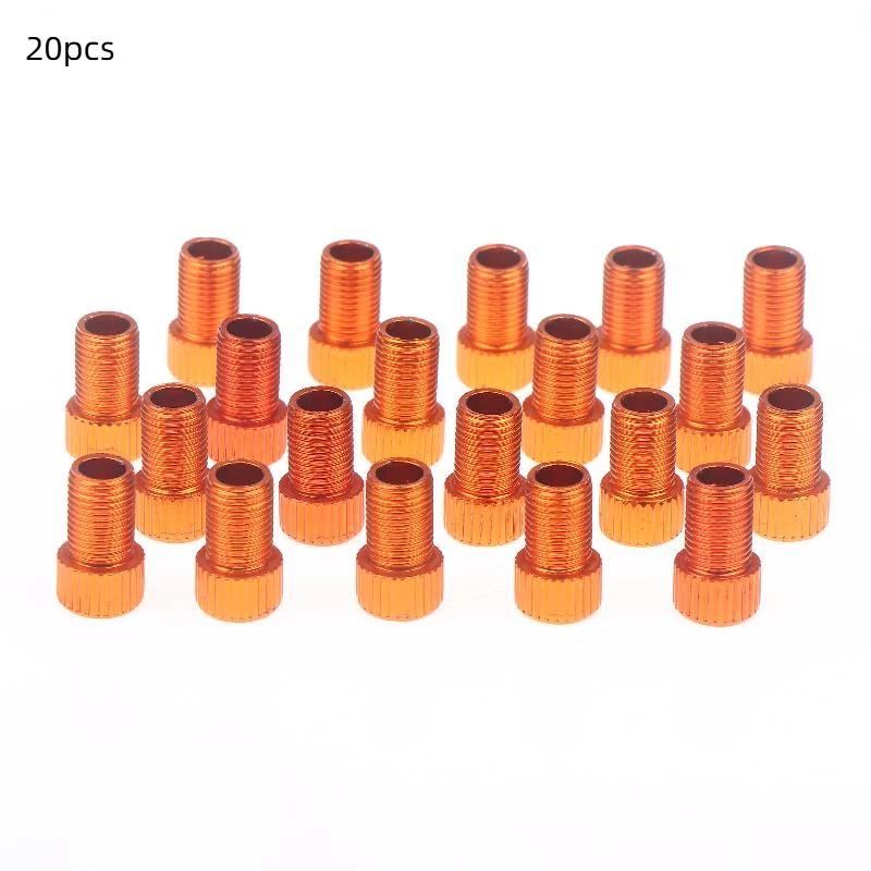 20pcs Bicycle Valve Pump Converter Adapter Presta To Schrader Convert Nozzle Inflation Adaptor F/V To A/V Bike Valve Adapter