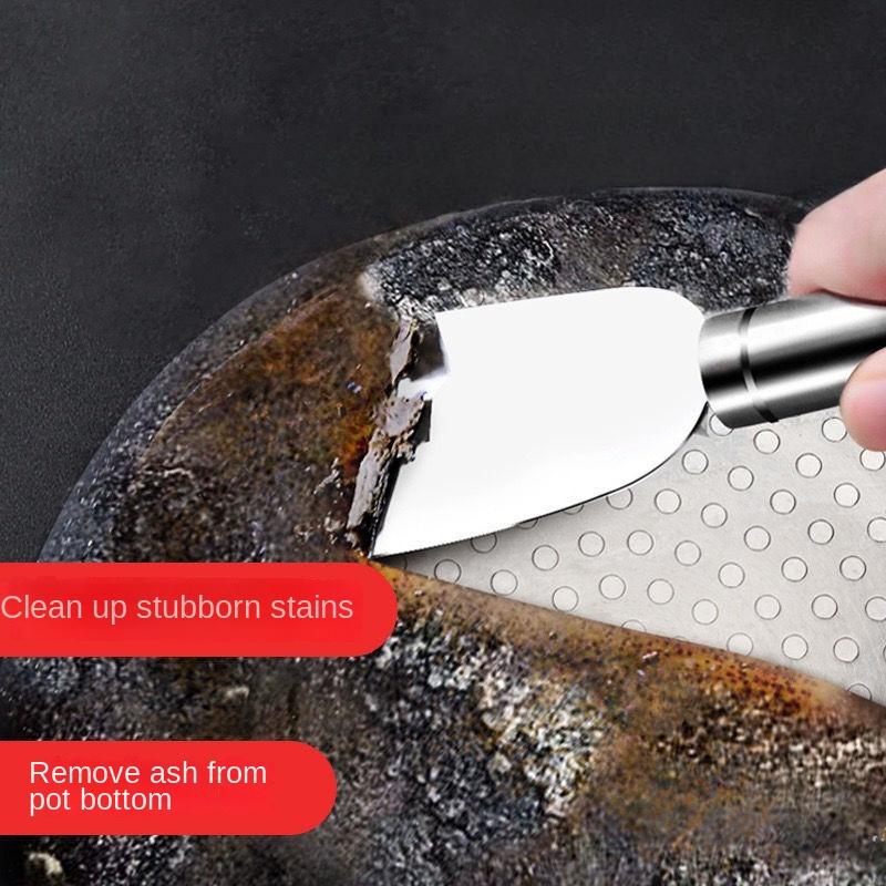1pc Multi-function decontamination scraper stainless steel kitchen spatula stove floor tile cleaning scraper wall floor stains