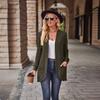Women's Open Front Long Sleeve Knit Cardigan Loose Fit Casual Knit Sweater Coat