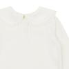 Tiffany Ivory Ribbed Collar T shirT