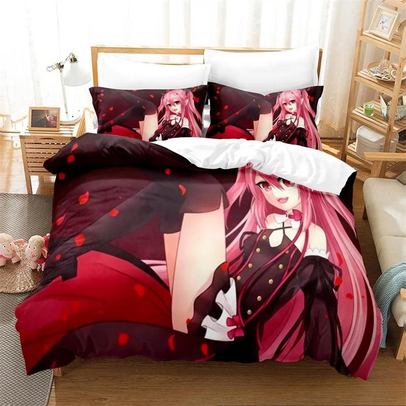 

3D-принт аниме Последний Серафим Комплект постельного белья для мальчиков и девочек Твин Queen King Size Пододеяльник Наволочка Кровать для мальчиков Взрослый 135x200cm 2pcs